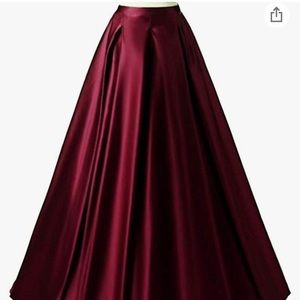 Formal A-line Satin Skirt NEW